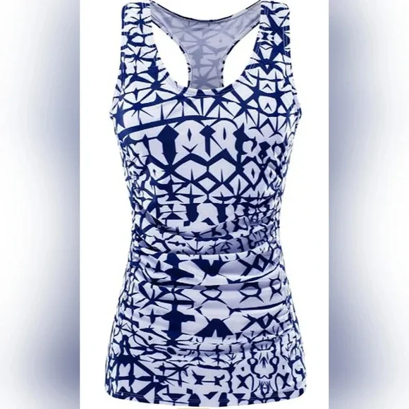 2 Piece Tye-Dye Print Swindress with Panty and Tankini.  NWOT - Picture 3 of 13